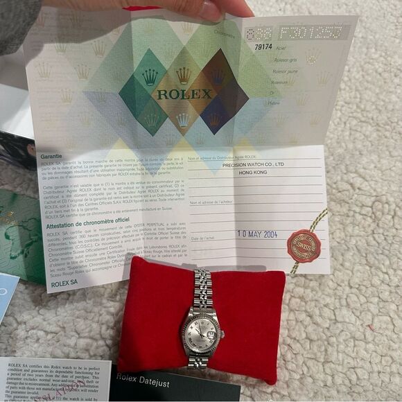 Rolex Datejust Stainless Steel 26mm Silver Roman Dial 79174 Womens - Picture 11 of 11